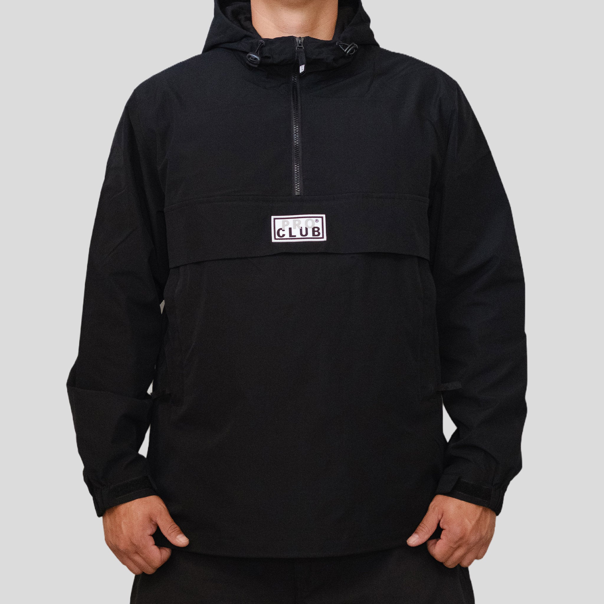 Pro Club Nylon Hooded Pullover Anorak Jacket